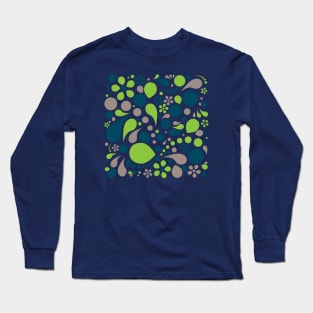 Modern Paisley Design Long Sleeve T-Shirt